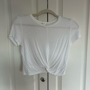 White Twist Tee